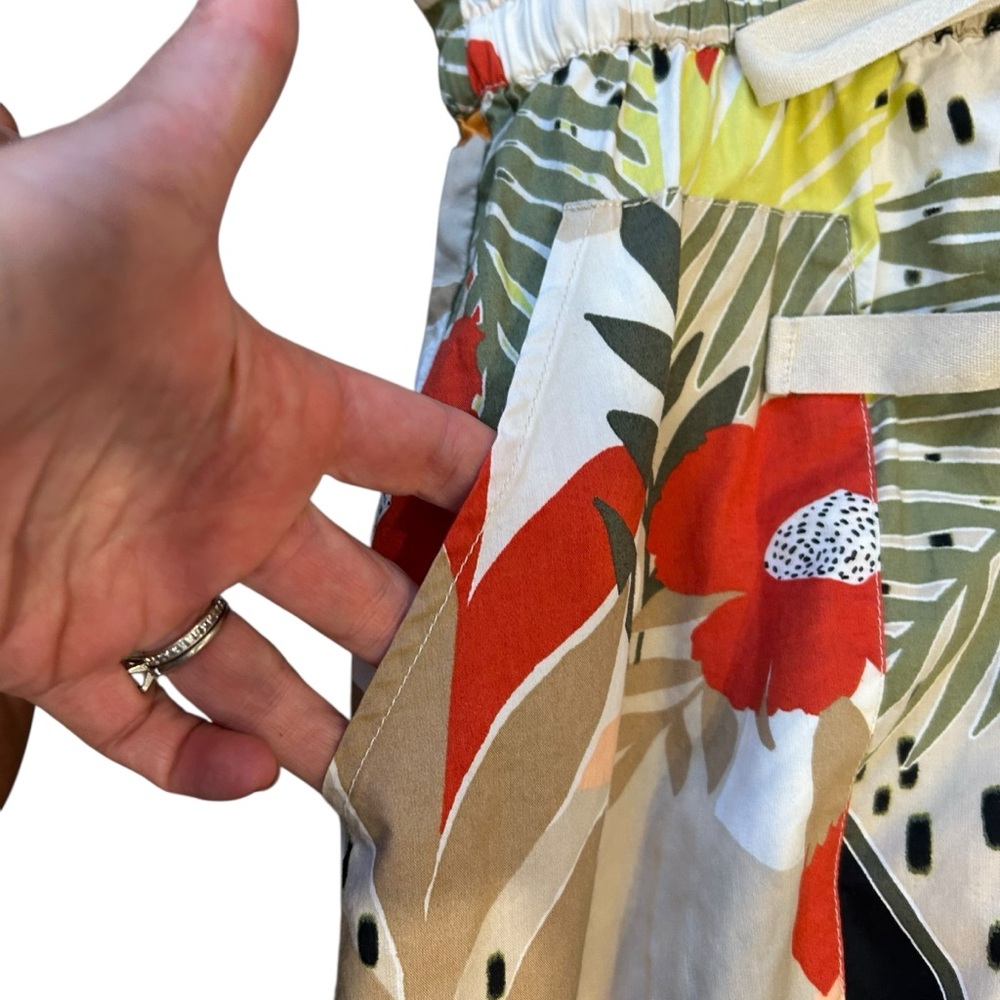 NWT Loft tropical floral a line short sleeve shirt dress size 6 vacation beach - Picture 5 of 8